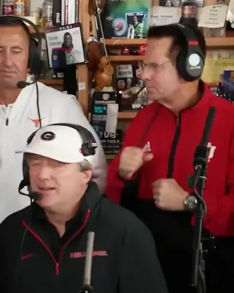 The band at the desk